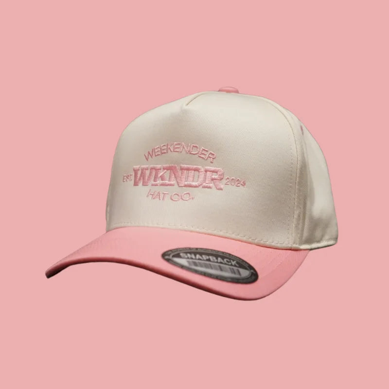 A pink vintage hat from the Vintage Threads hat collection by Weekender Hat Co.