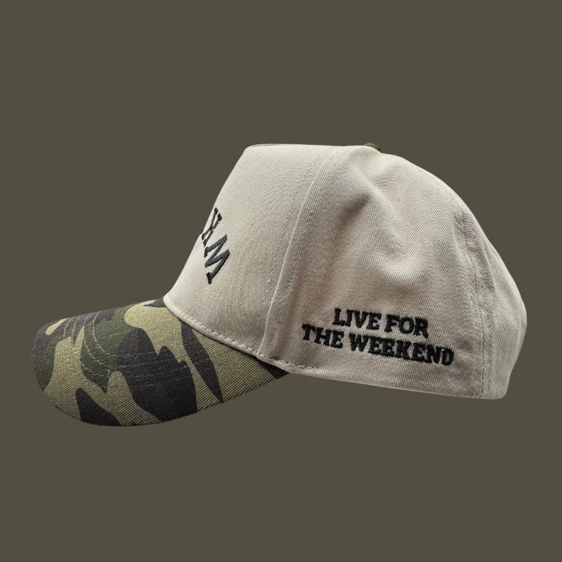 The Vintage Camo Hat side view by Weekender Hat Co.
