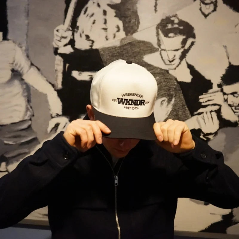 A Black Vintage Hat from the Vintage Threads collection by Weekender Hat Co. being worn at The Princess Cinema in Waterloo